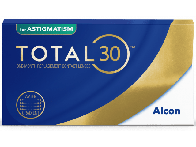 TOTAL30® for Astigmatism (3 лещи + 1 подарък) и Подарък - Несесер TOTAL30 астигматични контактни лещи