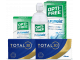 TOTAL30® (8 + 8 лещи) + Разтвор Opti-Free Pure Moist 300 ml + 60 ml и Подарък - 2 Несесера TOTAL30 Пакет с TOTAL 30