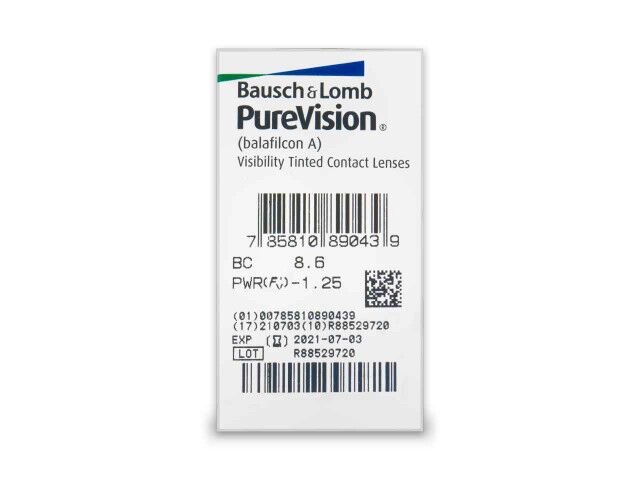 PureVision® (6 лещи) месечни контактни лещи